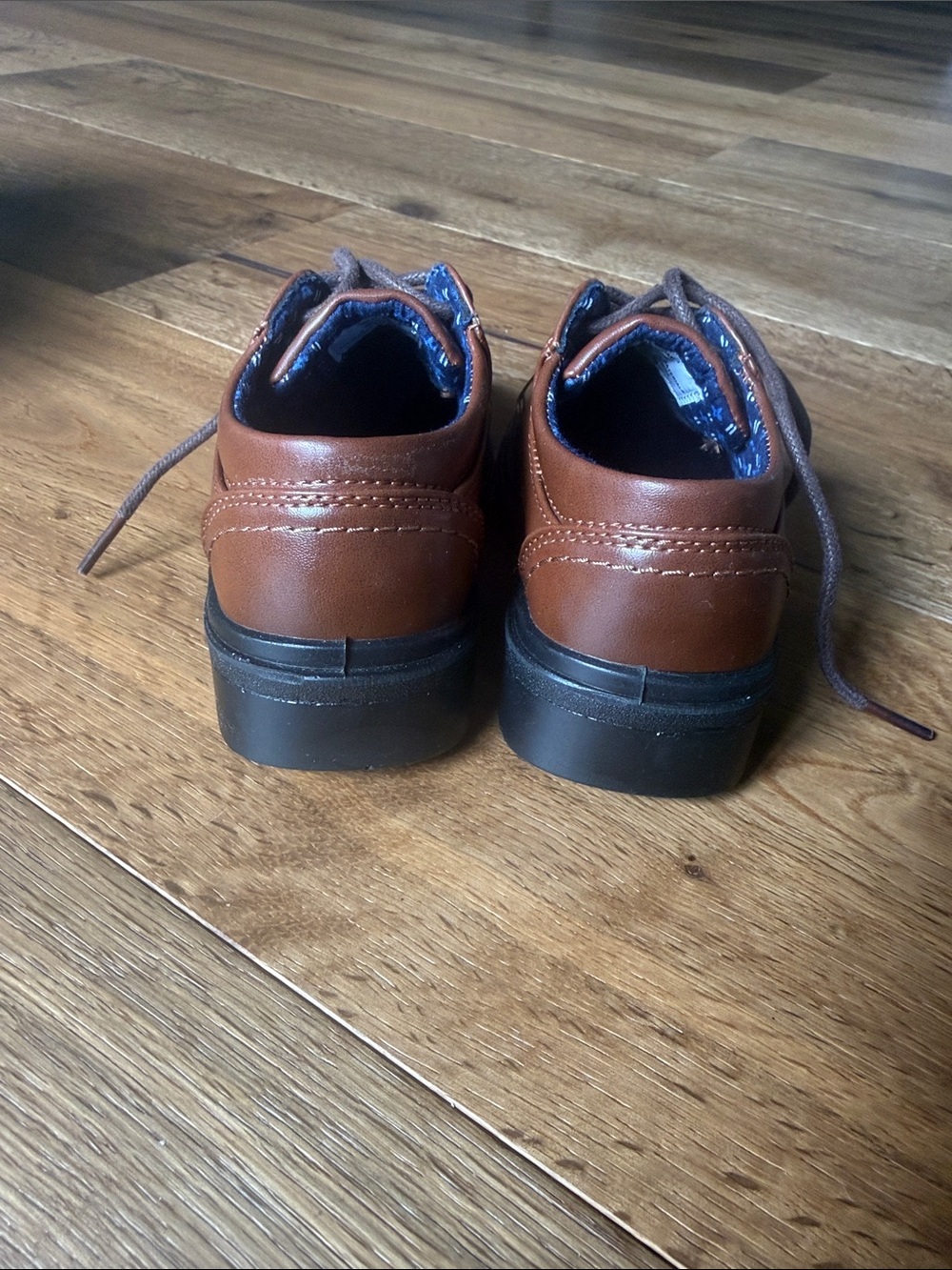 Kids' Brown Leather Dress Shoes - Lace-Up Comfort - Picture 4 of 7
